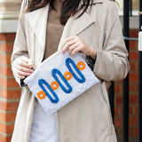 London Railing Hand Embroidered Pouch Bag