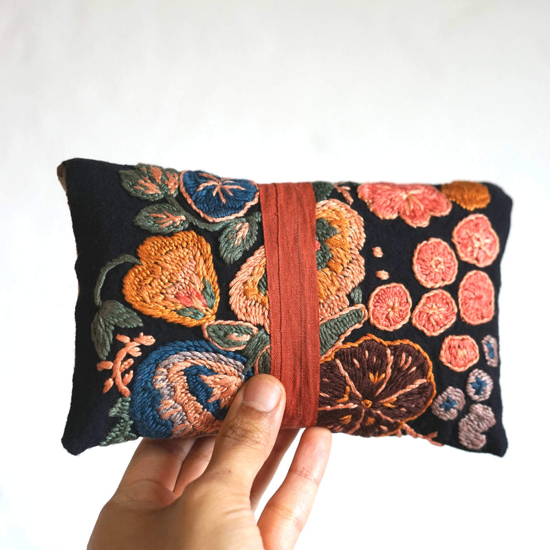 Wallflower Plant Dyed Kantha Embroidery Kit