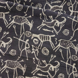 Cutch Naturally Dyed Clay Printed Ajrak Cotton Fabric