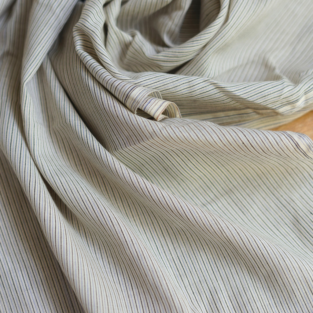 Ecru Stripes Khadi Cotton Fabric – Wenlin Studio