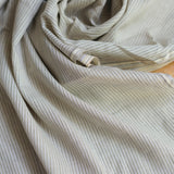 Ecru Stripes Khadi Cotton Fabric