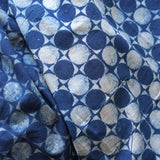 Dots Indigo Dyed Clay Printed Ajrak Cotton Fabric