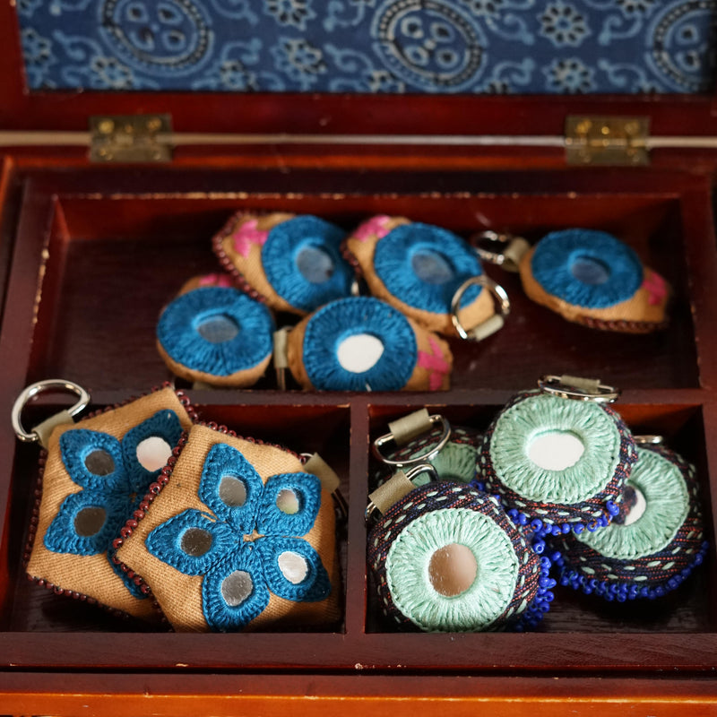 Embroidered Mirror Ornament