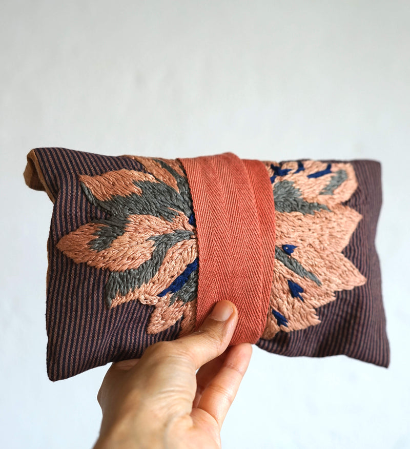 Large Nymphaea Plant Dyed Kantha Embroidery Kit