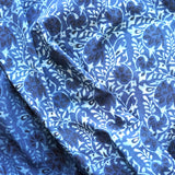 Vine Indigo Dyed Clay Printed Ajrak Cotton Fabric