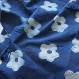 Daisy Indigo Dyed Clay Printed Ajrak Cotton Fabric