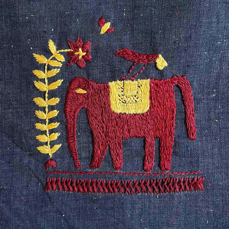 Elephant & Garden Small Embroidery Kit