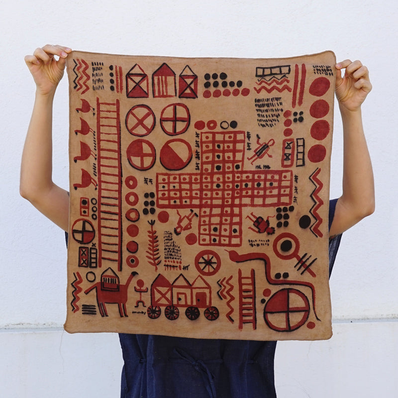 Journeys Hand Painted Plant Dyed Art Scarf