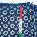 Star Indigo Dyed Clay Printed Ajrak Cotton Fabric