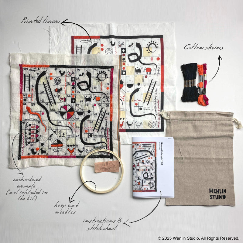 Nirvana Snakes & Ladders Embroidery Kit