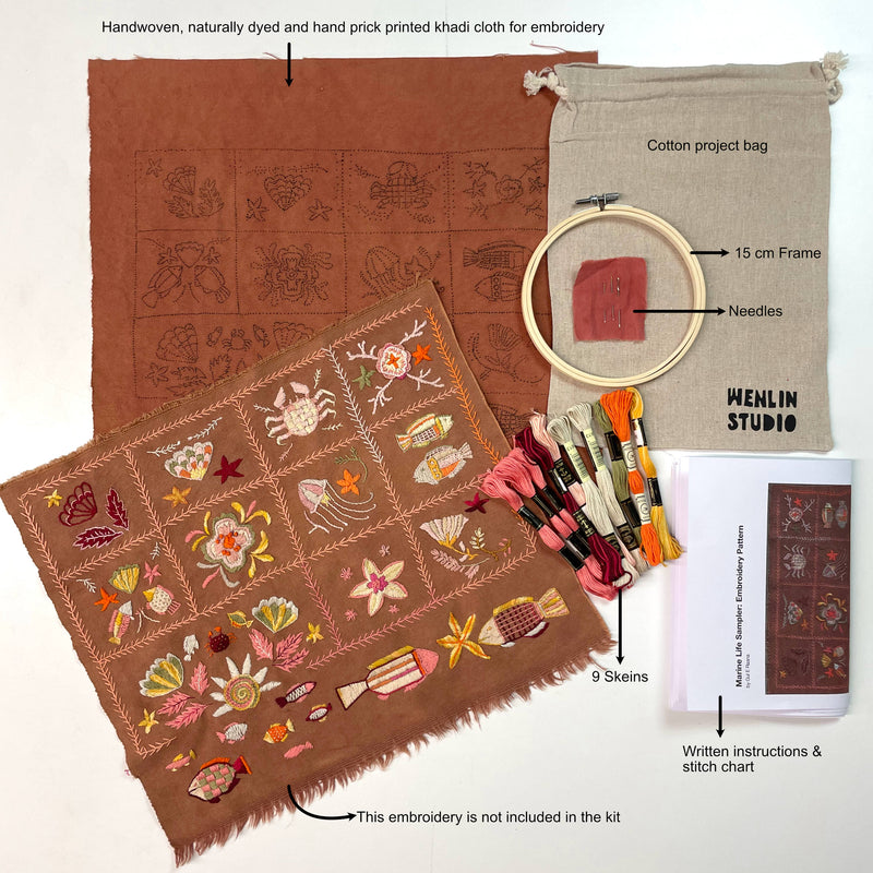 Marine Life Embroidery Kit