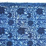 Vine Indigo Dyed Clay Printed Ajrak Cotton Fabric