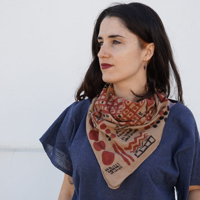 Journeys Hand Painted Plant Dyed Art Scarf