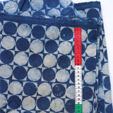 Dots Indigo Dyed Clay Printed Ajrak Cotton Fabric