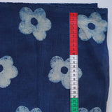 Daisy Indigo Dyed Clay Printed Ajrak Cotton Fabric