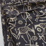 Cutch Naturally Dyed Clay Printed Ajrak Cotton Fabric