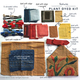 Cutch Rain Lily Hand Embroidered Plant Dyed Patchwork Kit