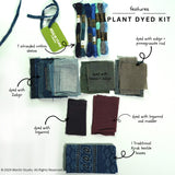 Indigo London Railing Hand Embroidered Plant Dyed Patchwork Kit