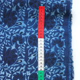 Vine Indigo Dyed Clay Printed Ajrak Cotton Fabric