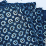Star Indigo Dyed Clay Printed Ajrak Cotton Fabric
