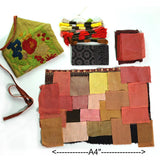 Marigold Hibiscus Hand Embroidered Plant Dyed Patchwork Kit