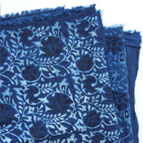 Vine Indigo Dyed Clay Printed Ajrak Cotton Fabric