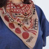 Journeys Hand Painted Plant Dyed Art Scarf