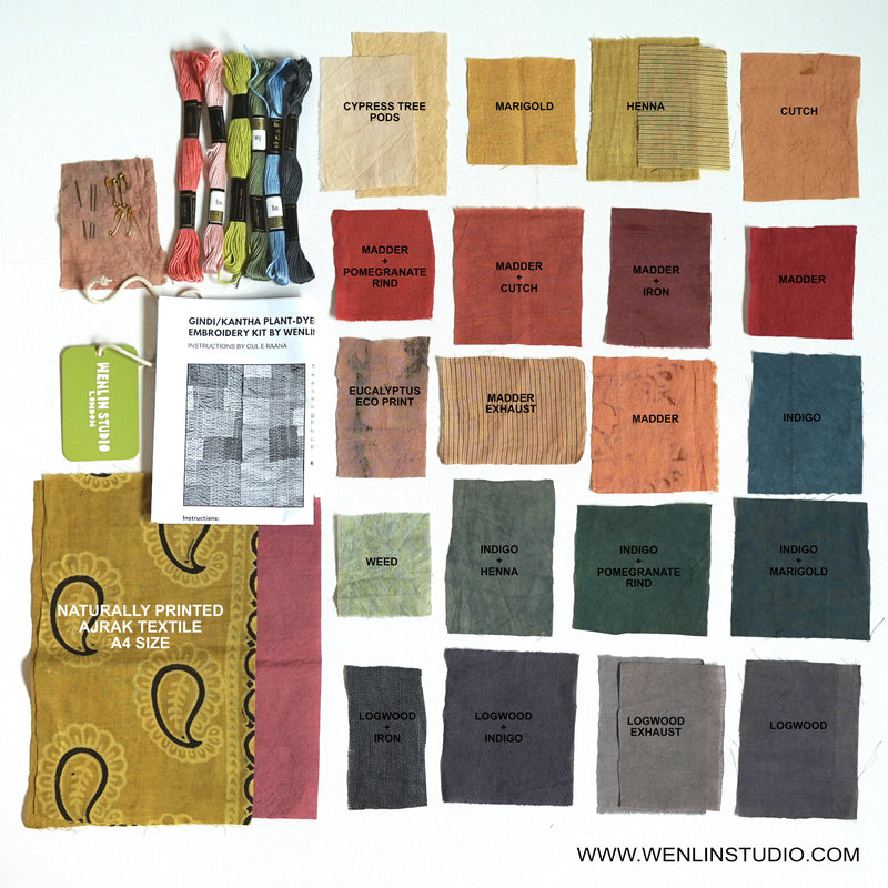 Plant Dyed Kantha Embroidery Kit