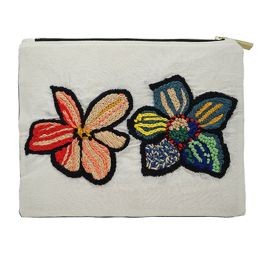 Artisan Lilies Exclusive Hand Embroidered Hua Pouch