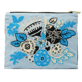 Water Lily Hand Embroidered Pouch Bag