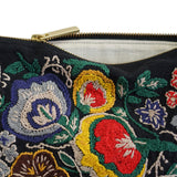 Wallflower Spread Hand Embroidered Pouch Bag