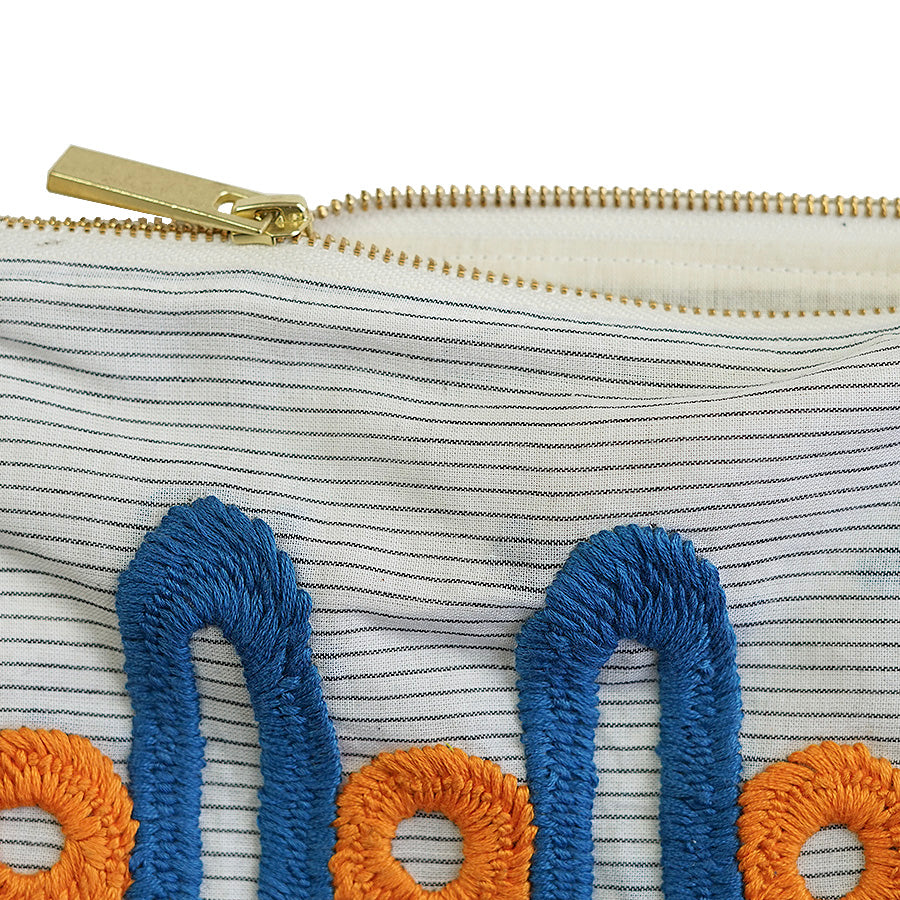 London Railing Hand Embroidered Pouch Bag