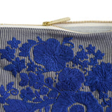 Midnight Bloom Hand Embroidered Pouch Bag
