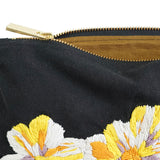 San Peonies Hand Embroidered Pouch Bag